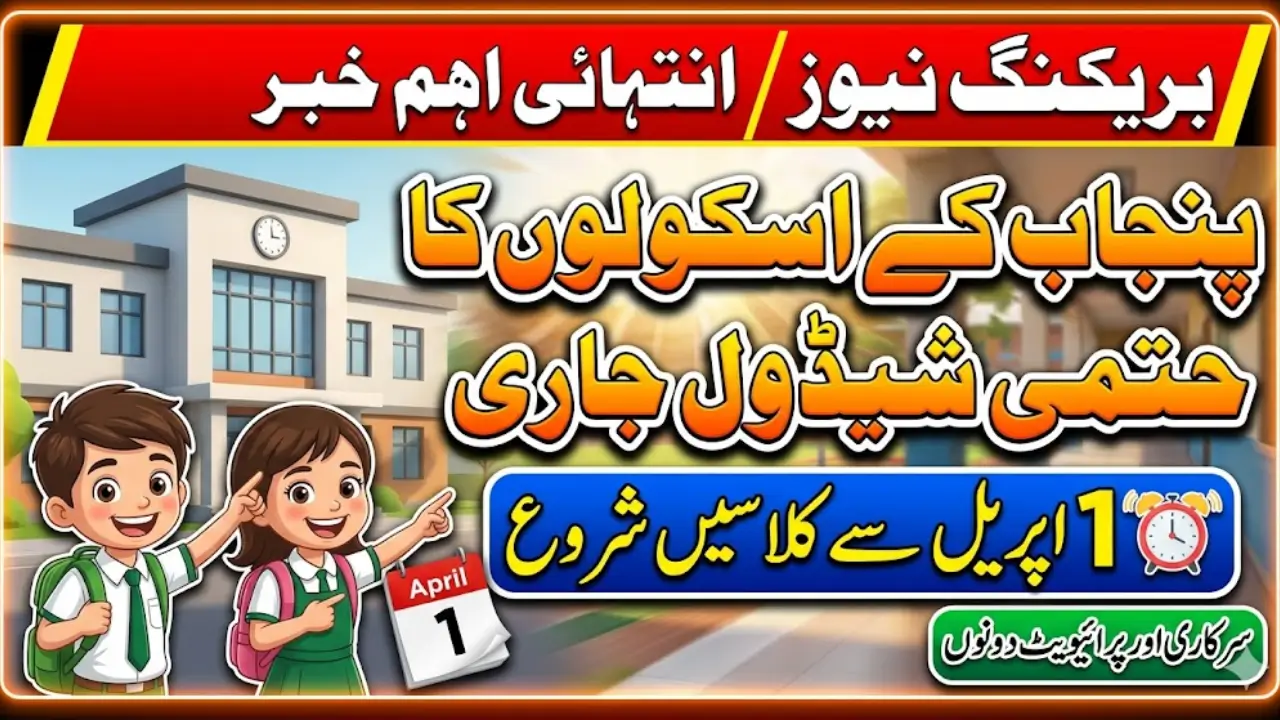 Big News for Students Punjab Announces Final School Schedule Ahead of Reopening